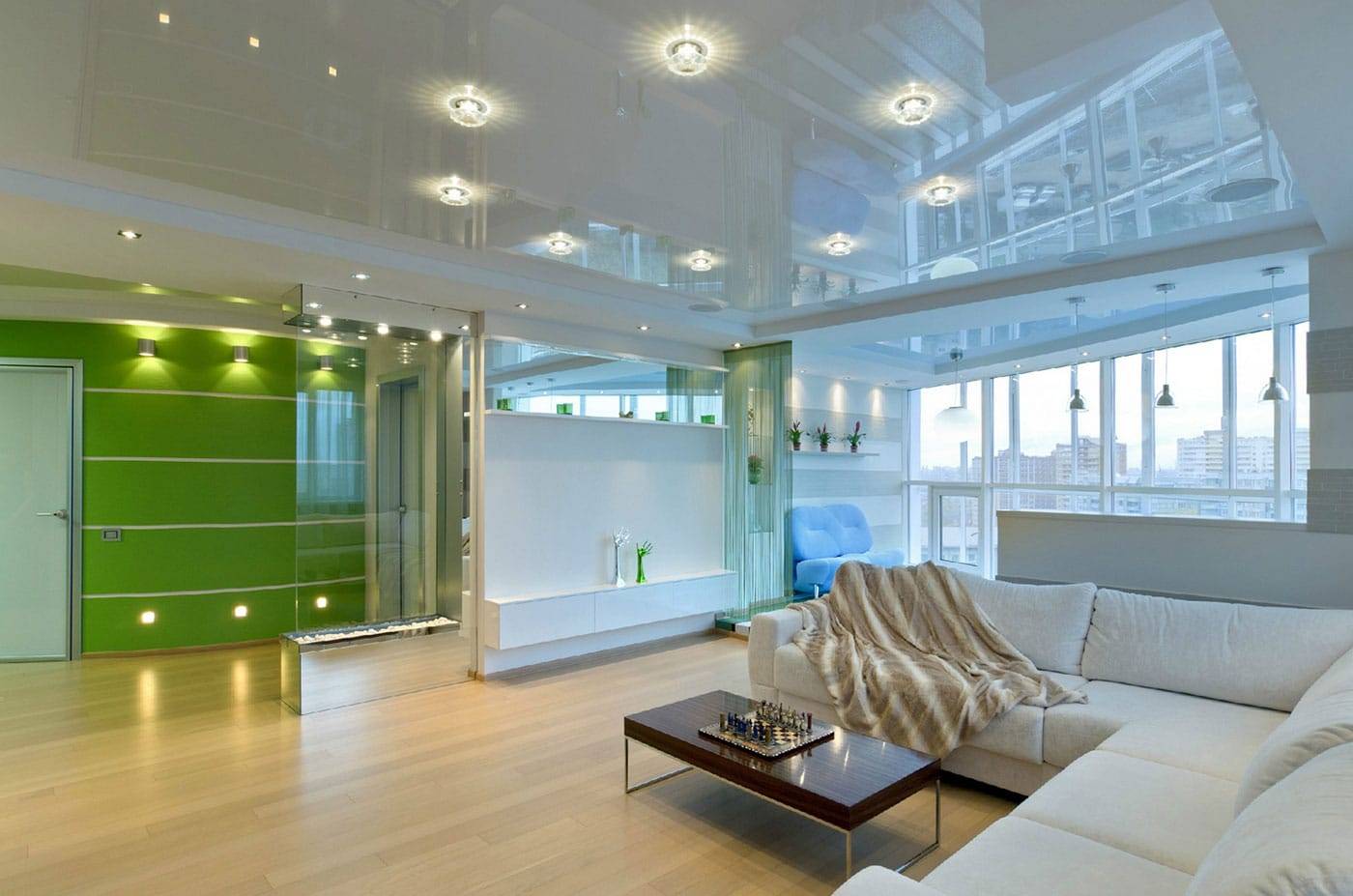 Освещение натяжных потолков в квартире: варианты подсветки, современный дизайн