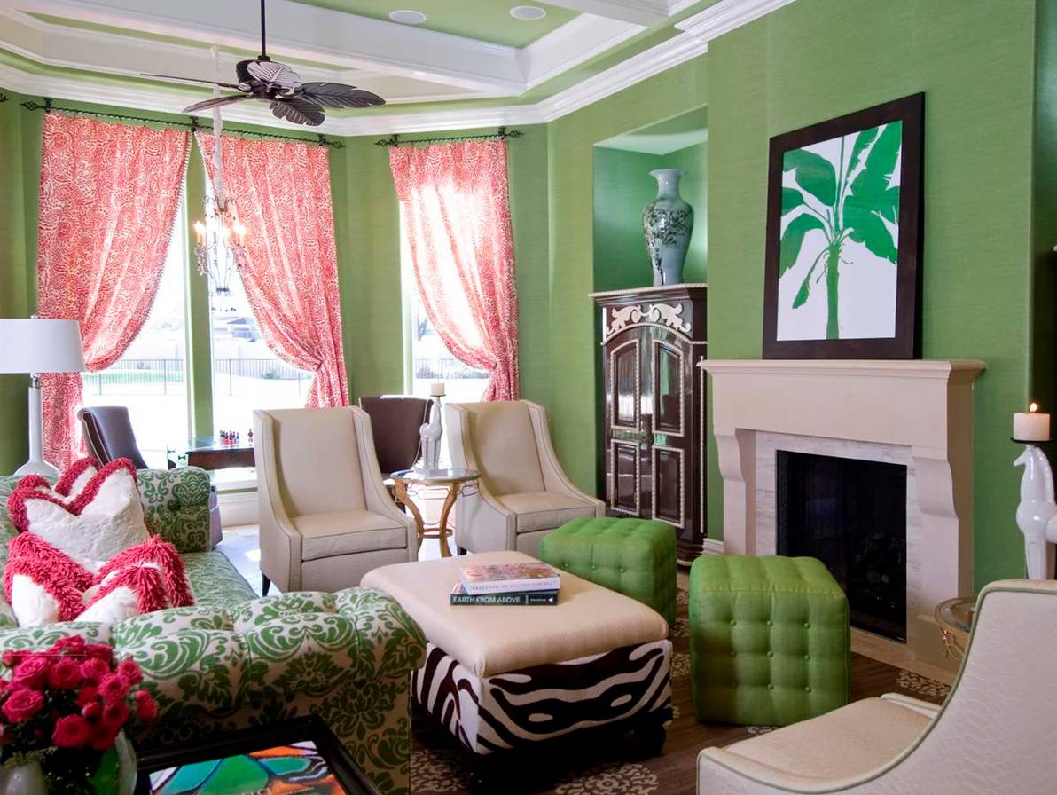 Какие шторы подойдут к зеленым обоям в спальню и не только