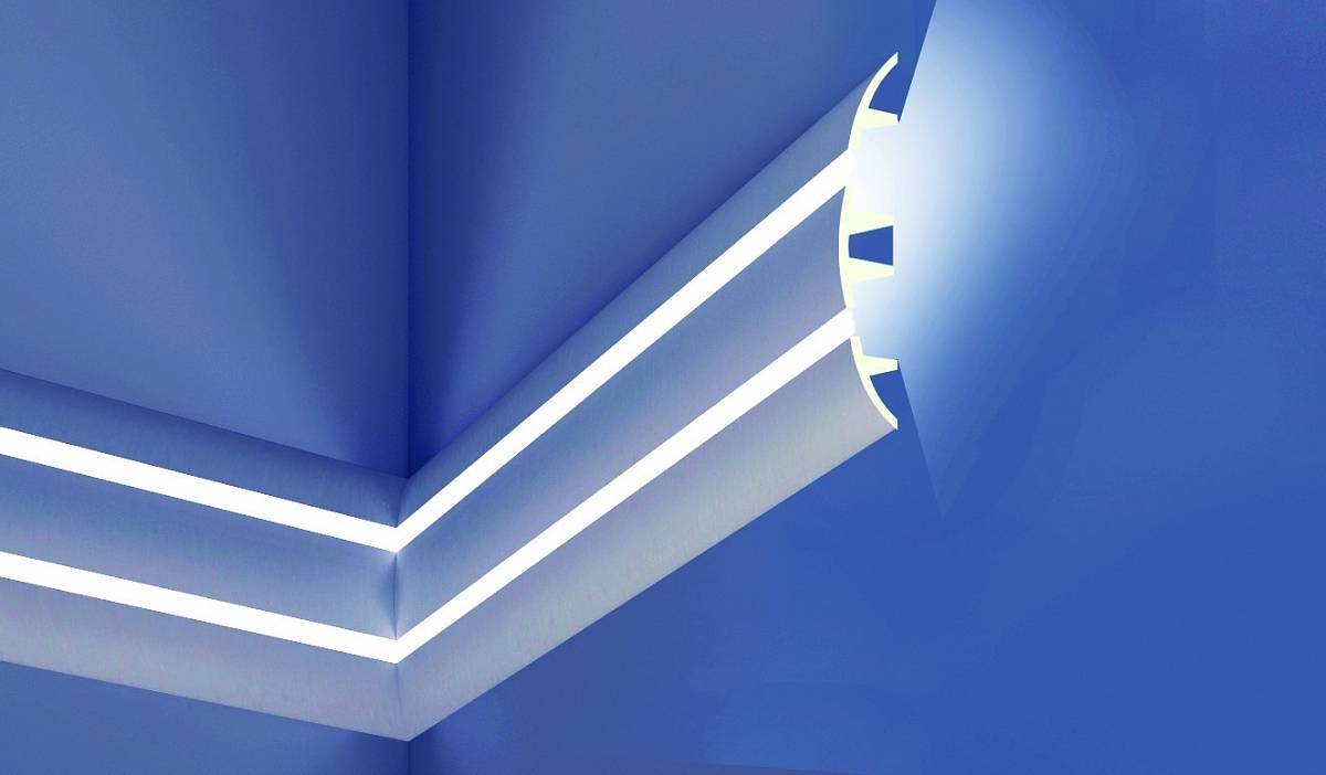Плинтус для натяжного потолка с подсветкой - виды и порядок монтажа