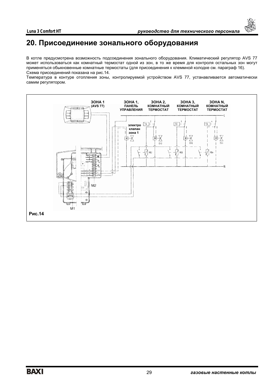 Инструкция для котел газовый настенный baxi luna3 comfort 1.240 i