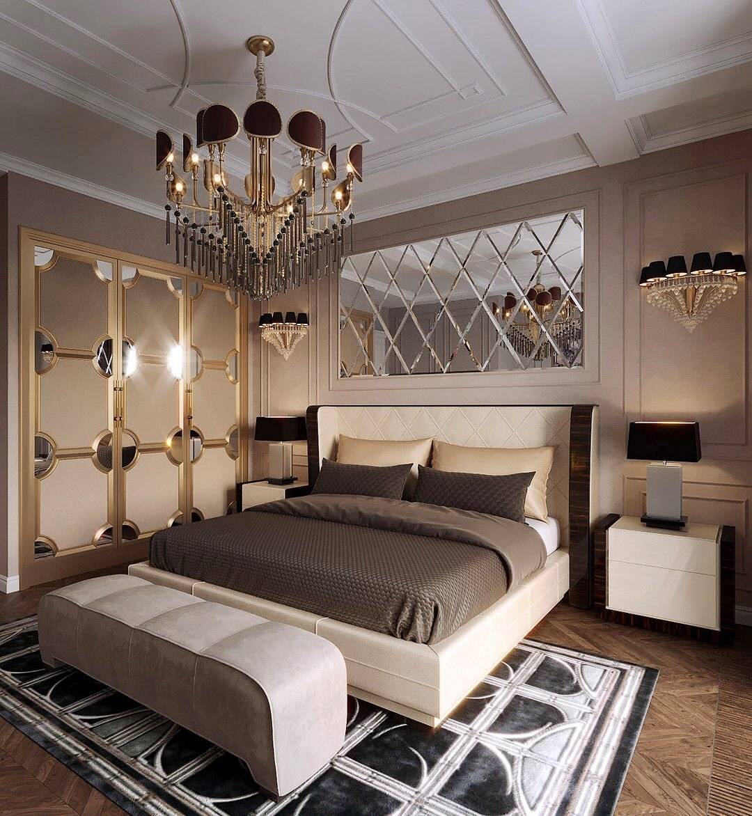 Спальня в стиле арт-деко: 80 красивых идей