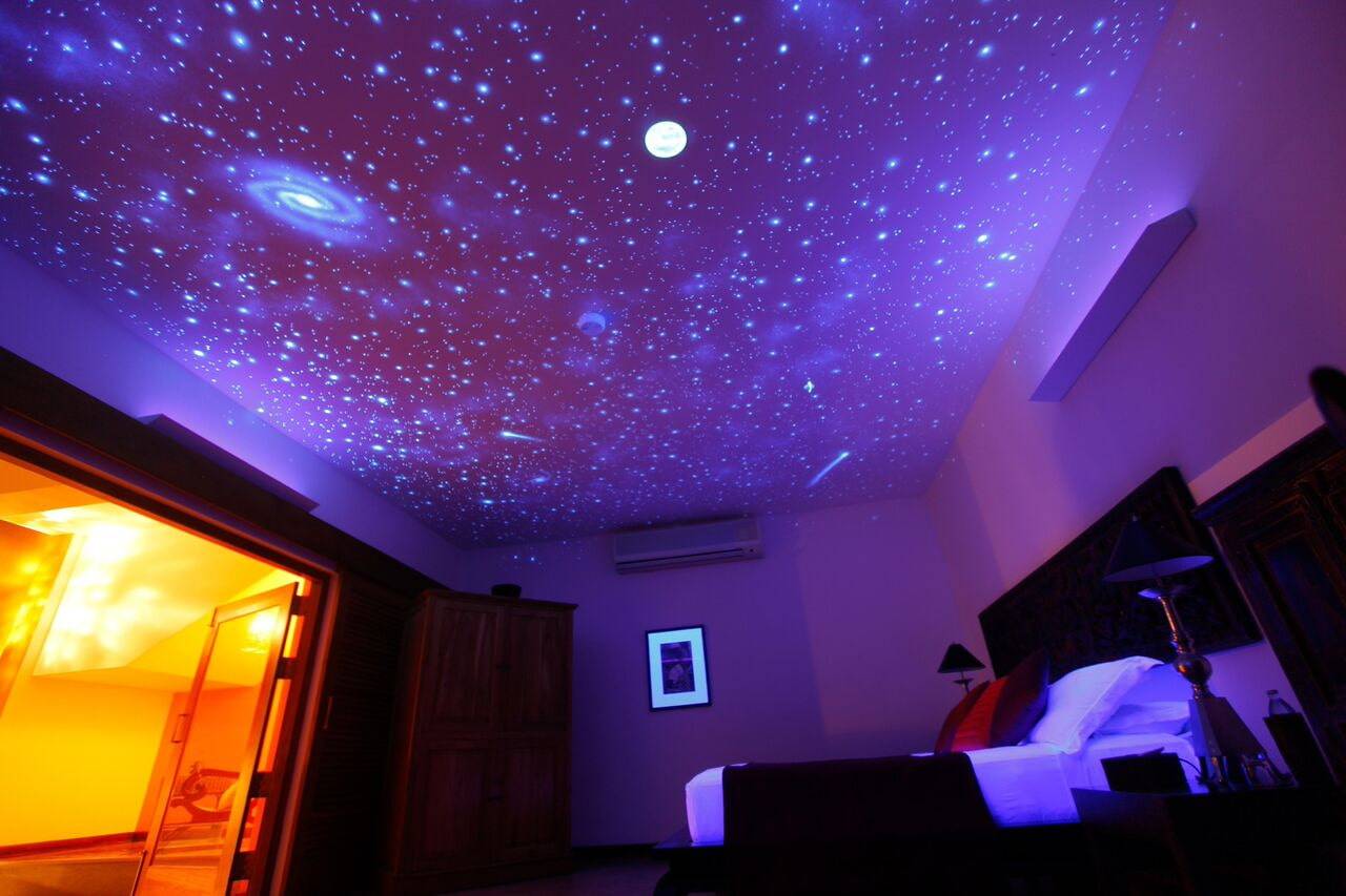 Обои на потолок звездное небо - светящиеся и фосфорные обои с облаками, фото и видео примеры