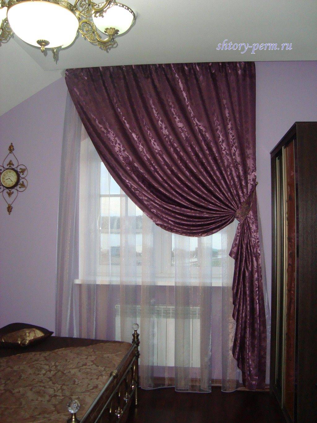 Шторы на маленькое окно, фото штор для небольших окон в спальню или кухню