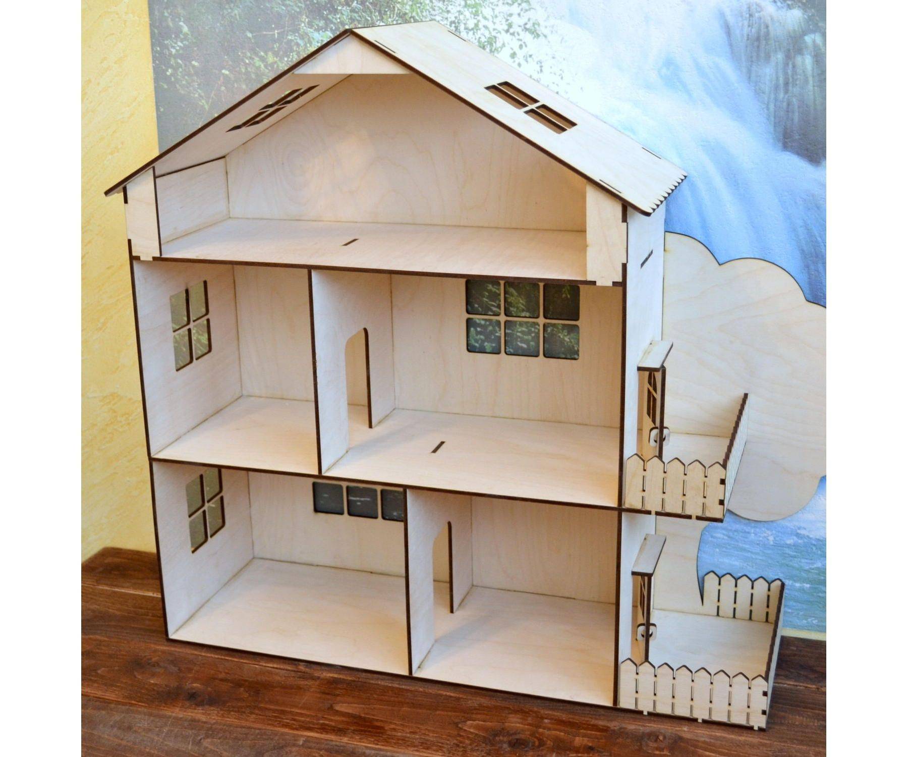 Кукольный домик своими руками — интересные идеи из фанеры, картона, дерева