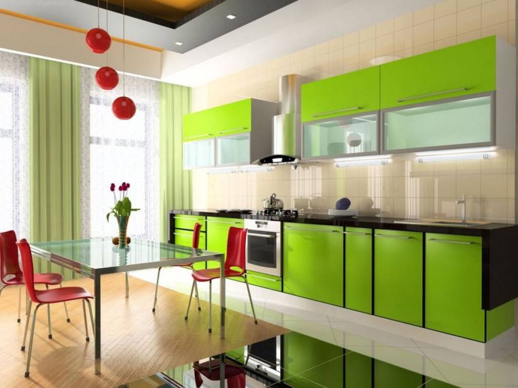 Зеленый цвет в интерьере - идеи дизайна комнат, цветовые сочетания (90 фото)
