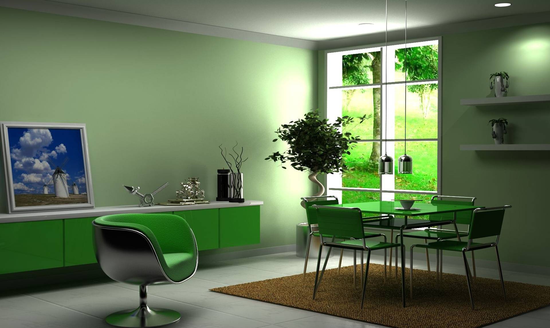 Зеленые обои: фото в интерьере, лучшие идеи сочетания, лучшие советы дизайнера по выбору и оформлению :: syl.ru