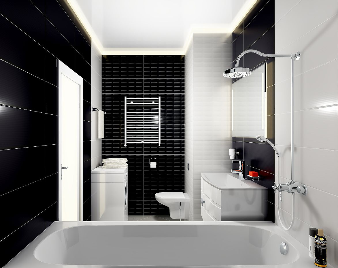 Дизайн совмещённого санузла с ванной: идеи, фото и рекомендации