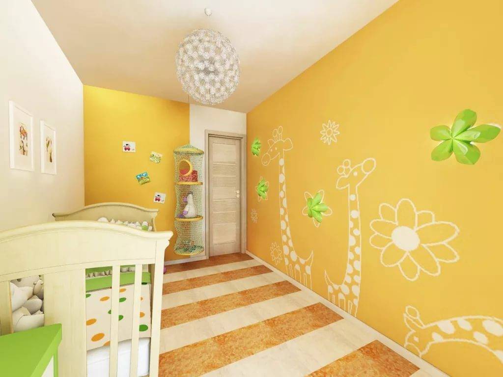 Покраска стен в детской: фото вариантов дизайна интерьера, трафареты, идеи для комнат мальчиков и девочек, а также в группе в саду