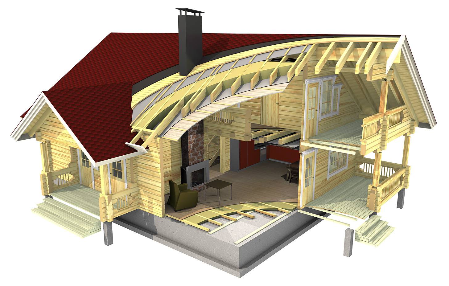 Технология строительства дома из клееного бруса и его изготовление