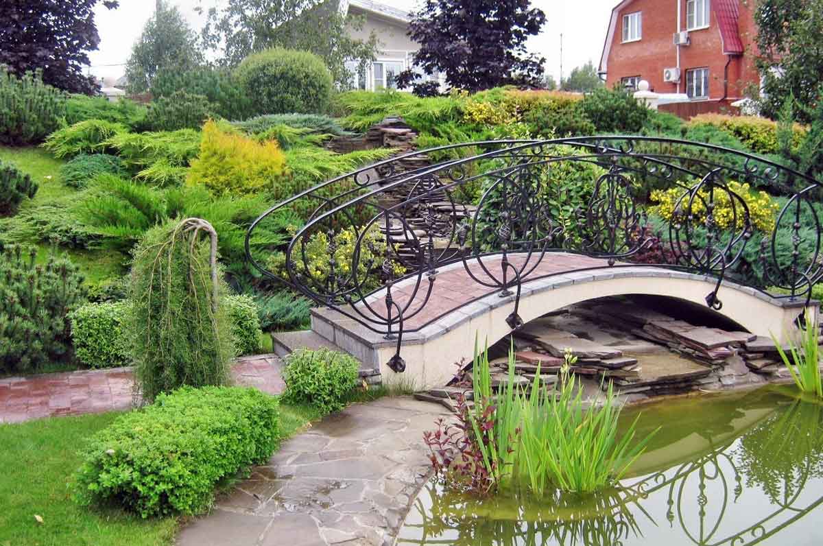 Декоративные мостики для сада своими руками: фото в ландшафтном дизайне, через канаву, сухой ручей, как сделать