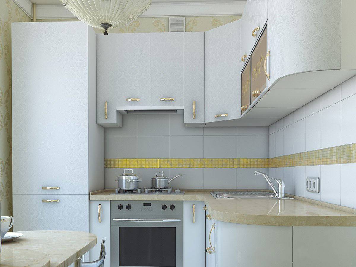 Дизайн кухни 6 кв м: планировка с холодильником, газовой плитой и стиральной машинкой, угловой интерьер
 - 31 фото