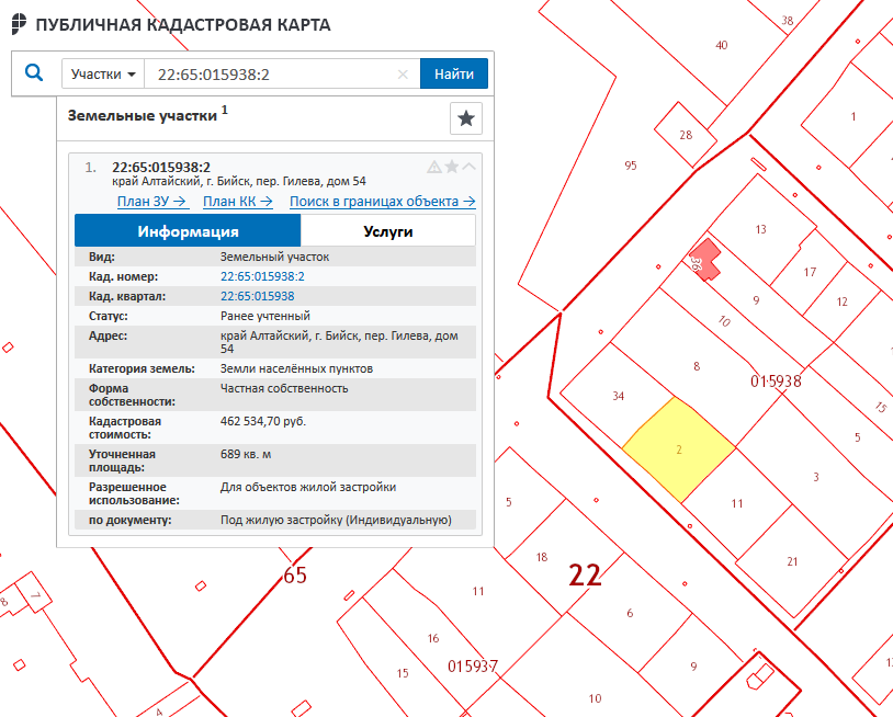 Публичная кадастровая карта – как получить сведения об участке по кадастровому номеру