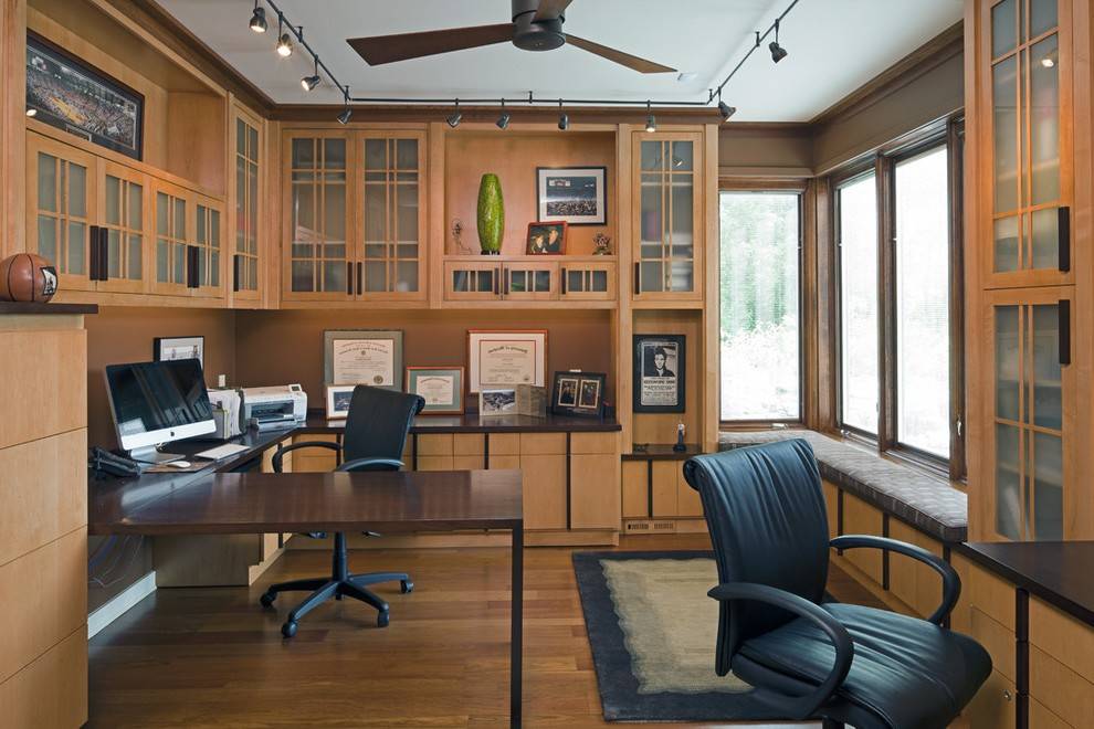 Дизайн кабинета в квартире: 45 фото в современном стиле