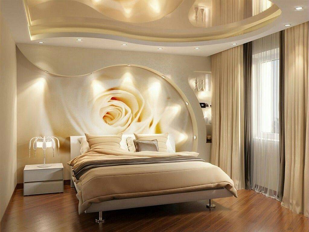 Дизайн потолков из гипсокартона для спальни с фото — читаем во всех подробностях