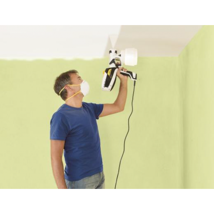 Покраска потолка краскопультом водоэмульсионной краской: как красить и видео