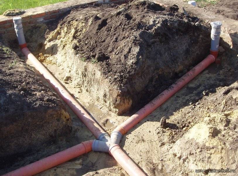 Глубина прокладки канализационных труб в земле (траншее)