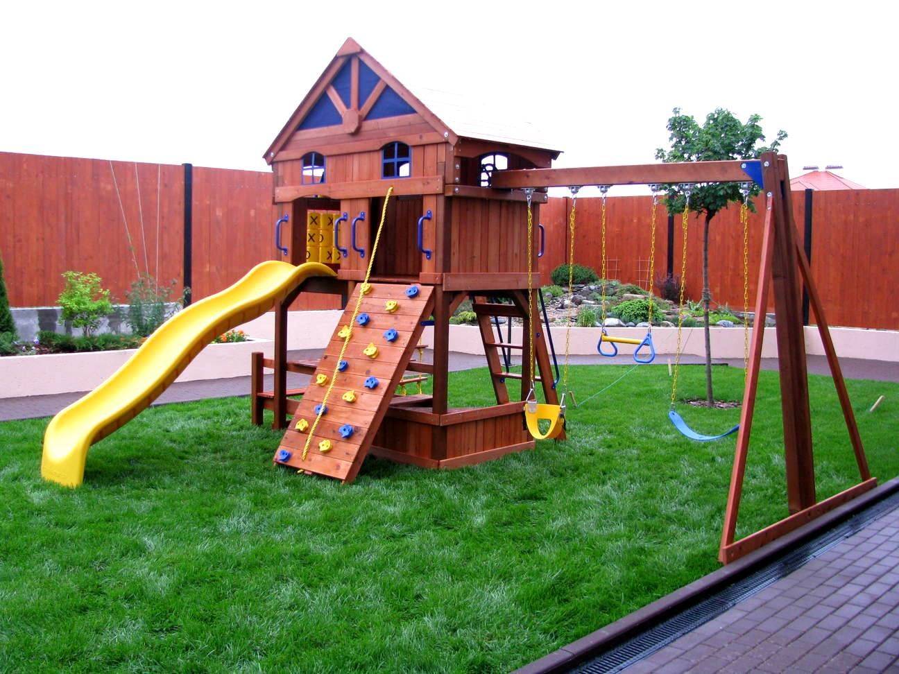 Идеи для детской площадки на даче: как сделать комплекс из подручных материалов