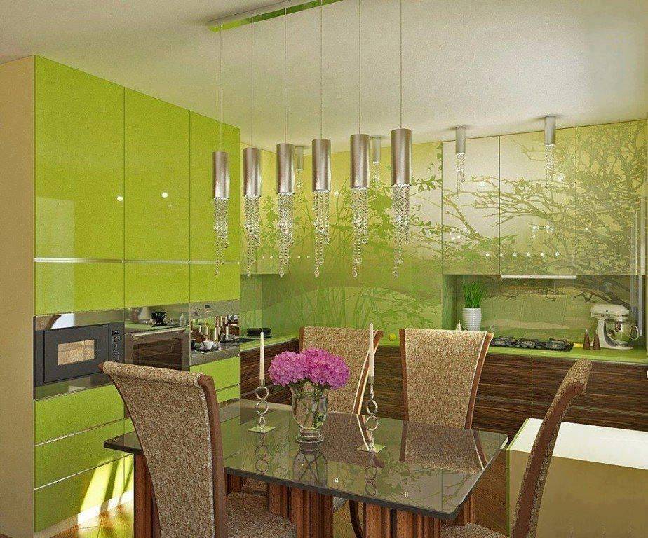 Салатовая кухня: 50 фото в интерьере, гид по дизайну