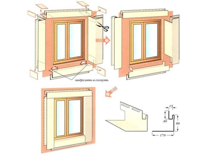 Установка наличников на пластиковые окна. Околооконная планка для сайдинга монтаж. Околооконная планка откос. Монтаж оконных откосов винилового сайдинга. Околооконная планка для сайдинга схема установки.