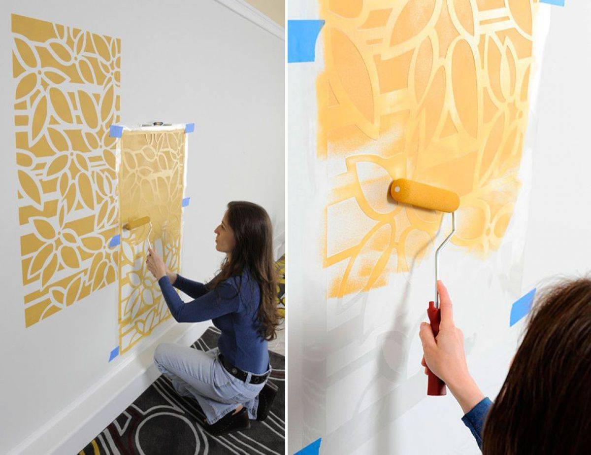 Краски и инструменты — роспись стен в квартире