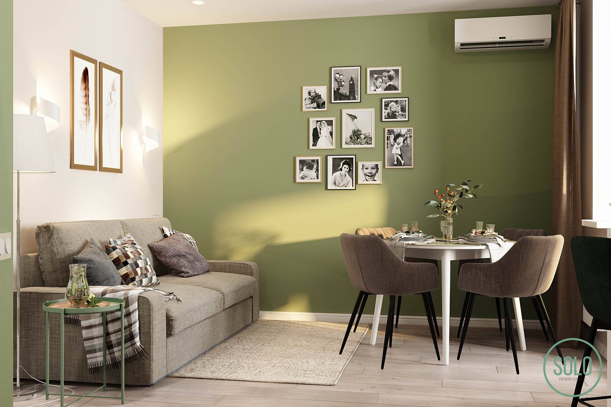 Стильно и не мрачно: как гармонично использовать оливковый цвет в интерьере разных комнат