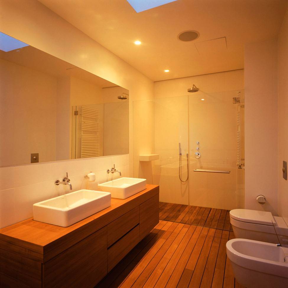 Освещение ванной комнаты, фото проектов, светильники в интерьере