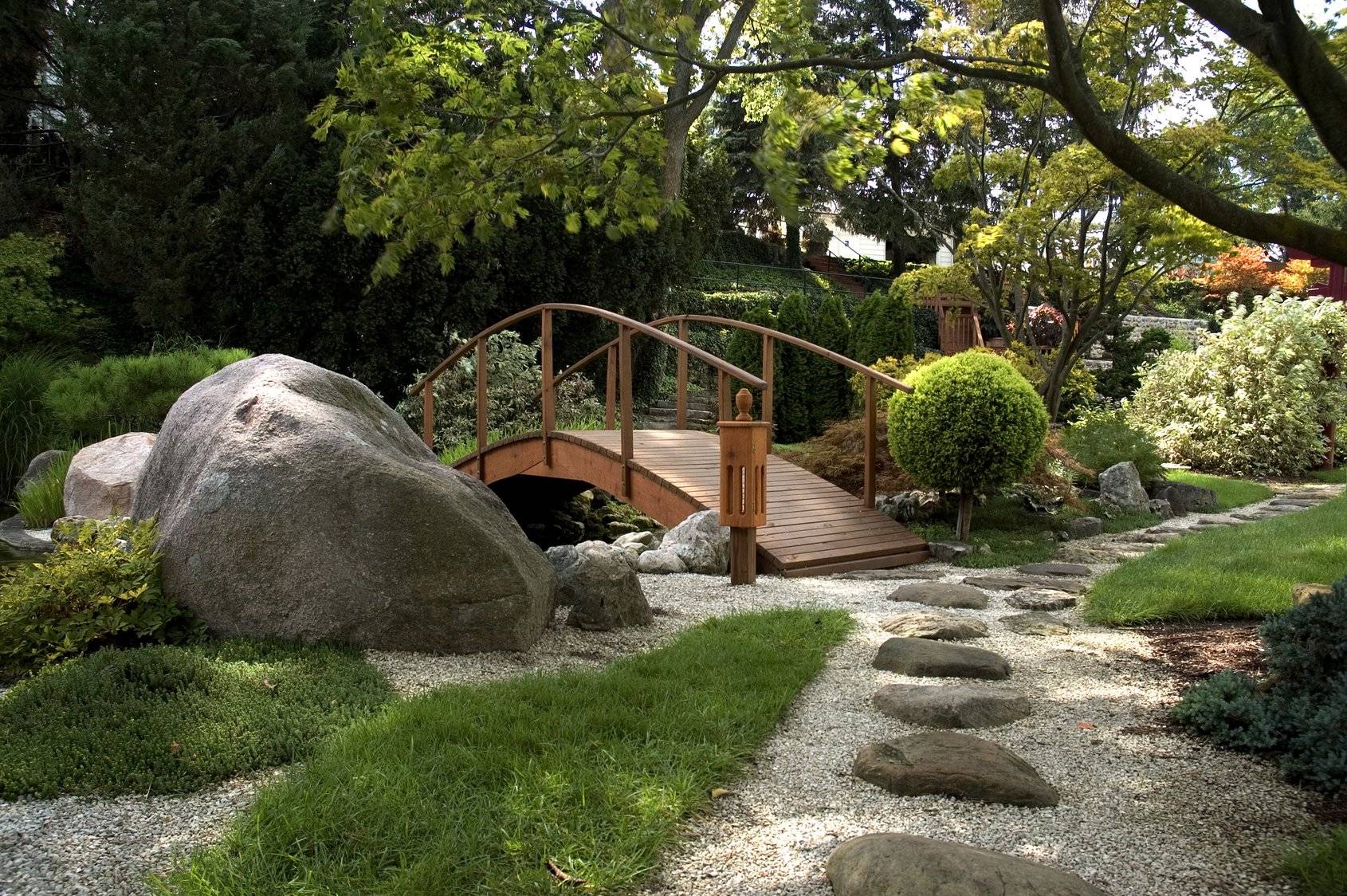 Садовые декоративные мостики в ландшафтном дизайне своими руками