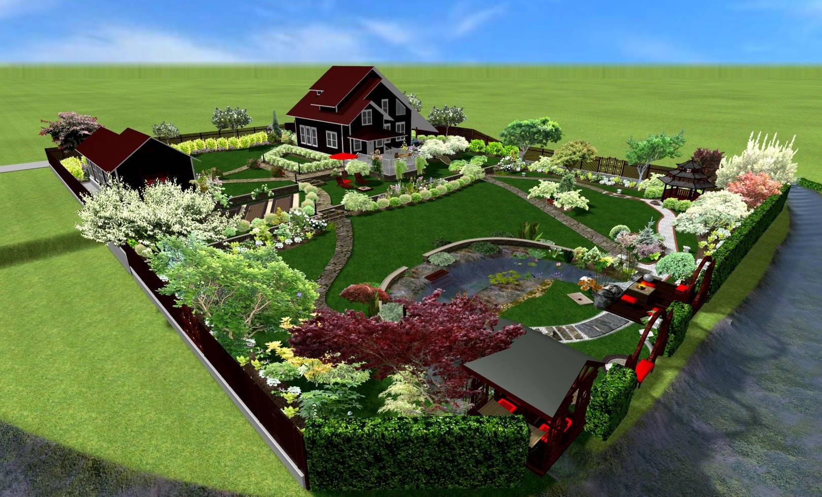 Планировка дачного участка 15 соток своими руками: дизайн, план сада и огорода 