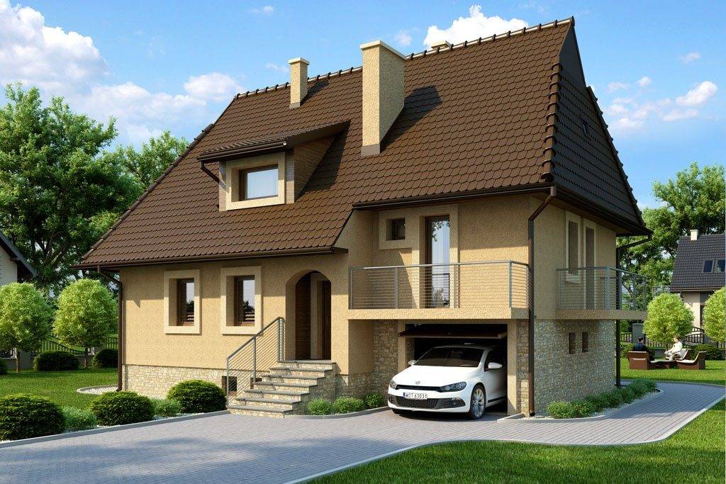 Проекты домов с мансардой и гаражом: различные вариации построек