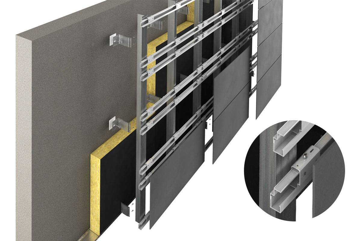 Разновидности подсистем и монтаж вентилируемых фасадов из алюминиевых композитных панелей