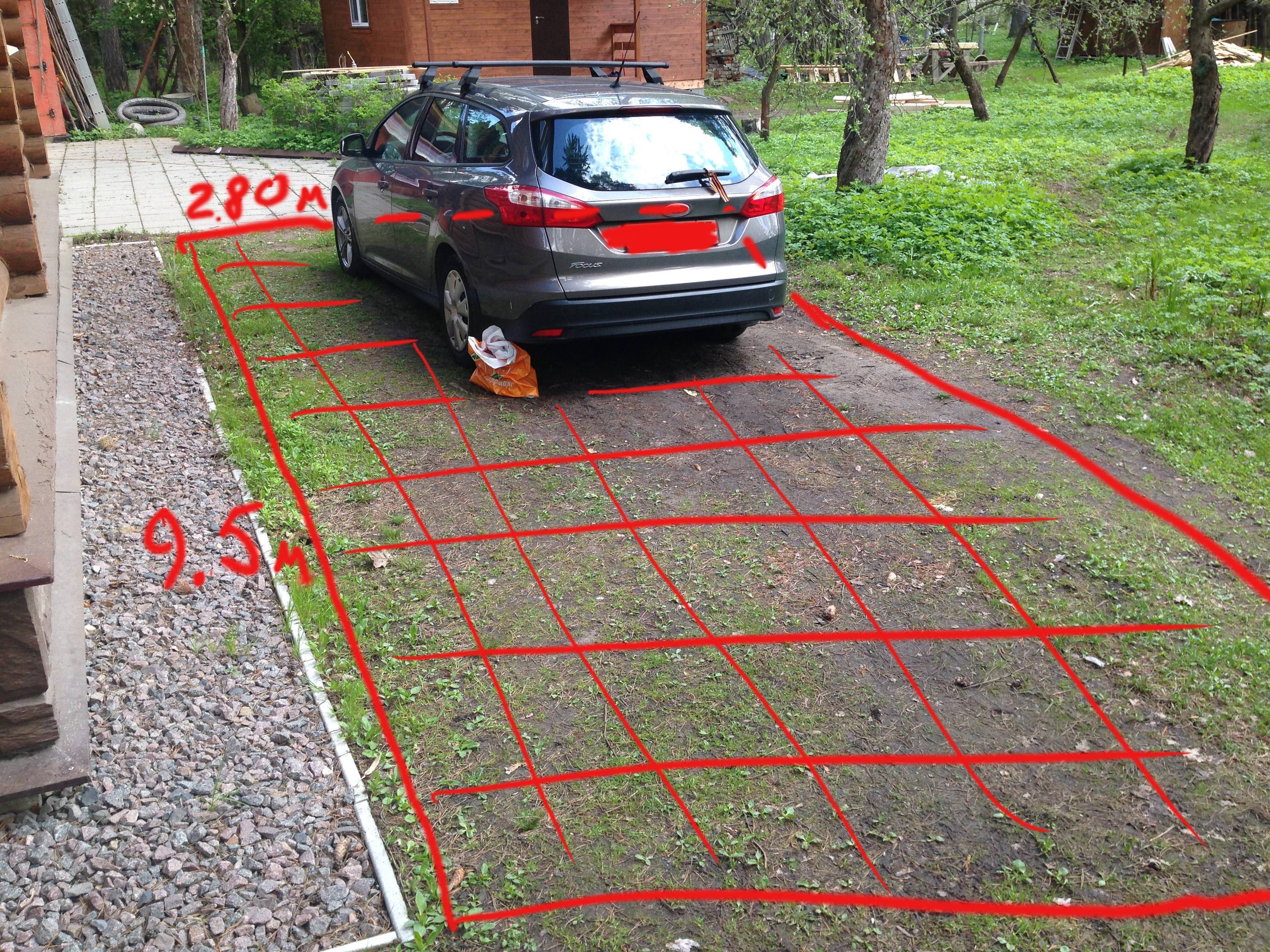 Укладка тротуарной плитки для парковки:технология укладки плитки под автомобиль