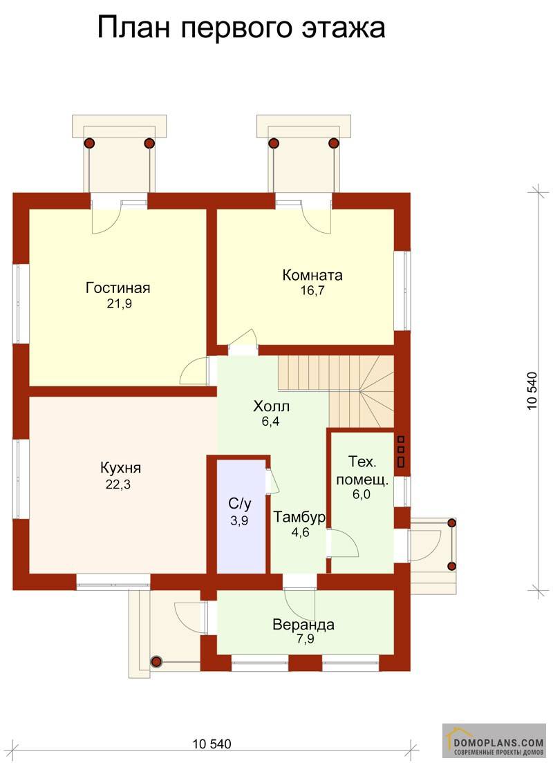 Планы одноэтажных домов с мансардой и гаражом