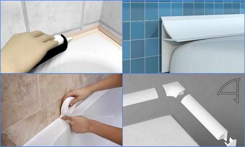 Щель между ванной и стеной - делаем стык между ванной и плиткой