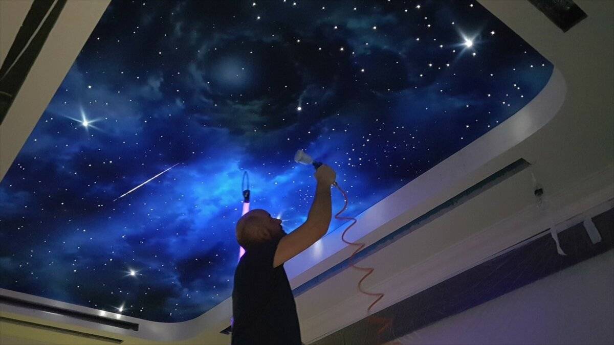 10 способов как сделать звездное небо на потолке своими руками