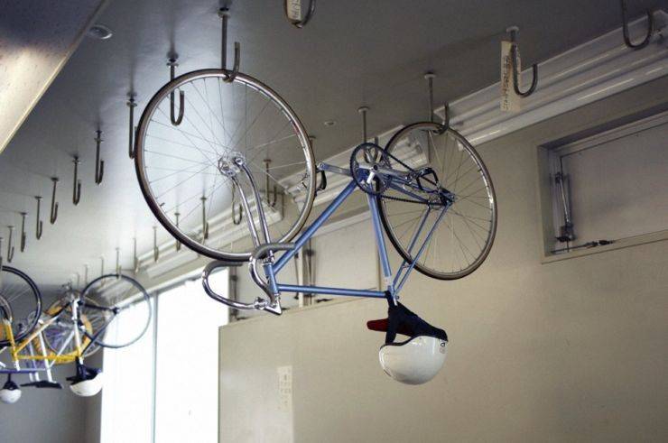 Возможные варианты крепления велосипеда к потолку
