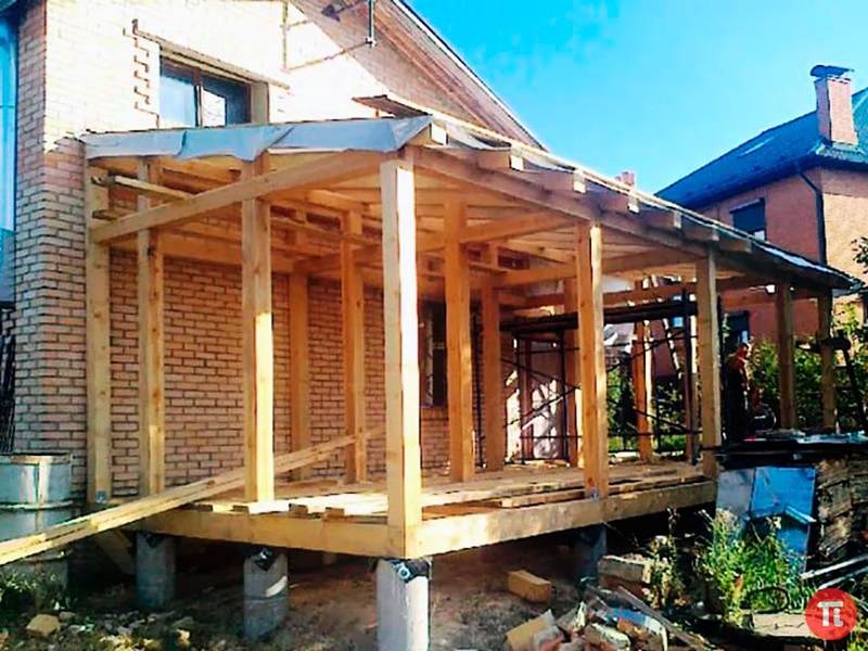 Пристройка к деревянному дому и из чего построить веранду