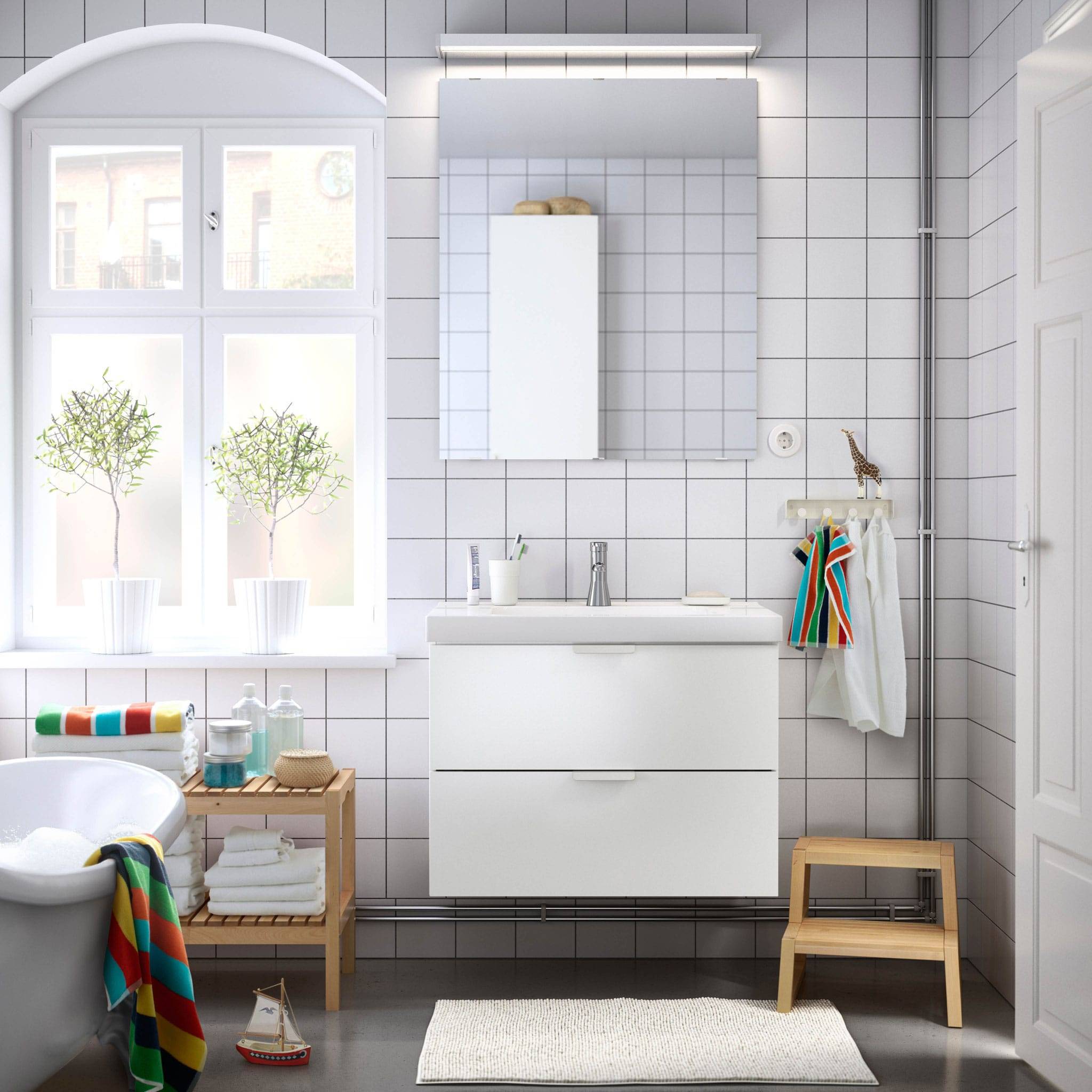 Ванная комната в скандинавском стиле (+60 фото)