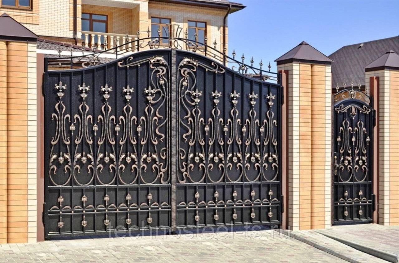 Красивые ворота частного дома + фото