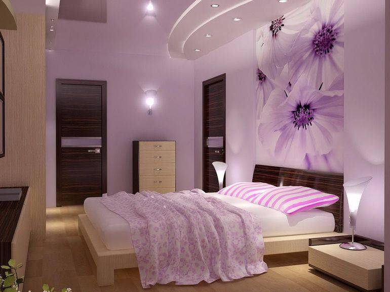 Обои в спальню — 170 фото красивых идей применения обоев на стенах и потолке спальной комнаты