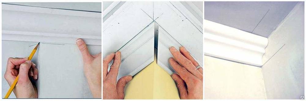 Как приклеить потолочный плинтус к натяжному потолку: пошаговый процесс с фото и видео