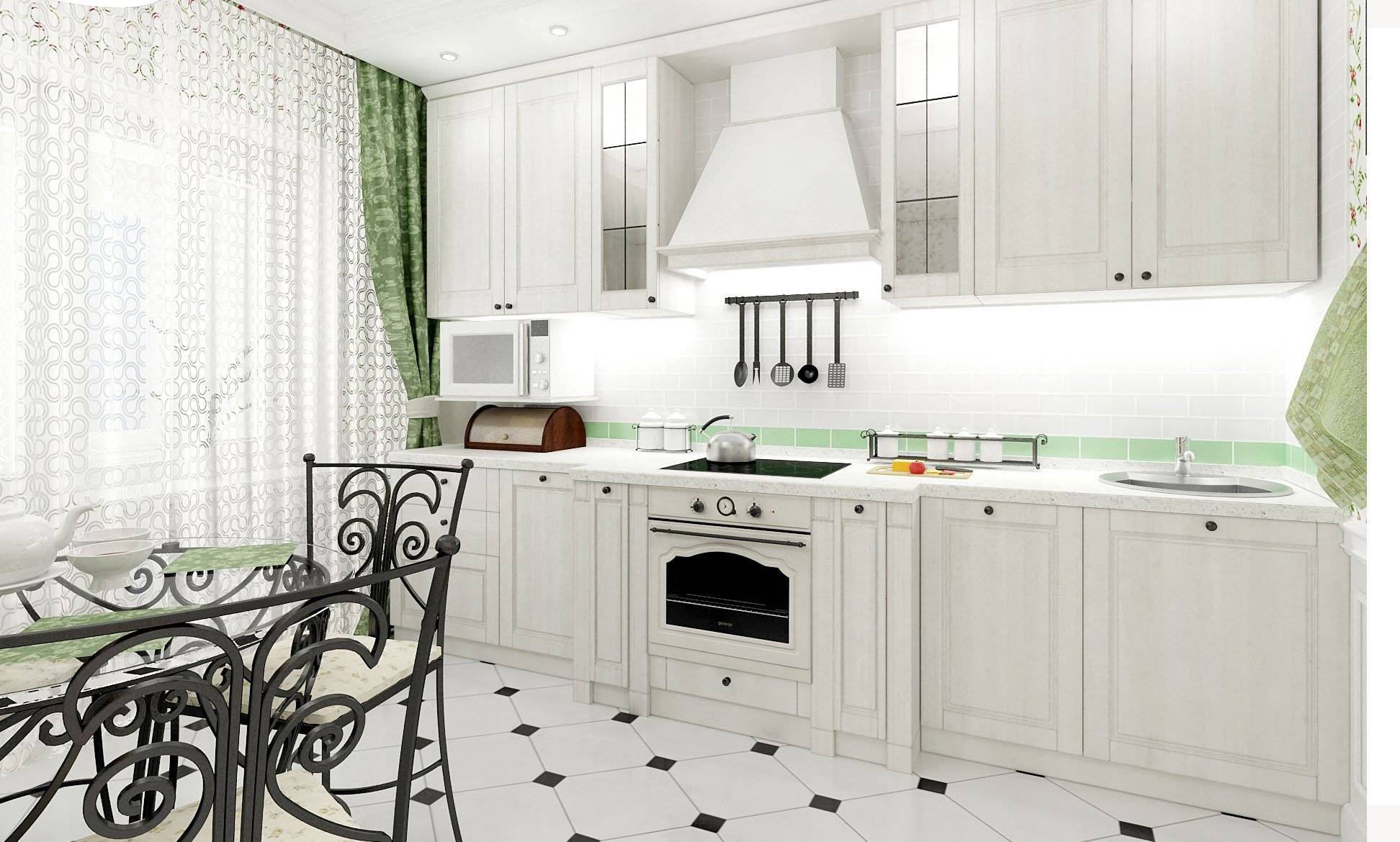 Белые кухни в интерьере: глянцевые, матовые, выбор фартука, обоев и пр.