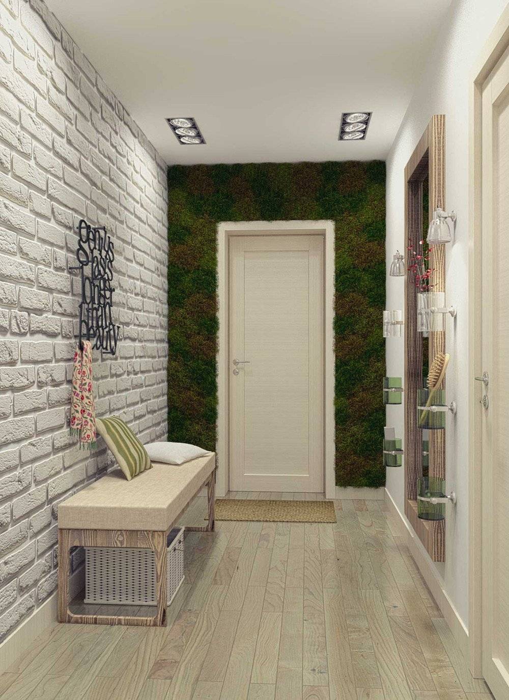 Декоративные кирпичики на стену в коридоре и прихожей: отделка под кладку, имитация - 26 фото