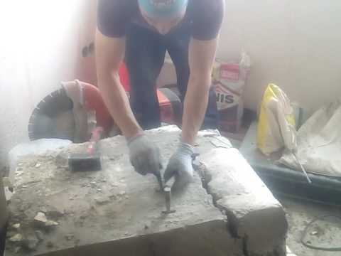 Как распилить блок бетонный?