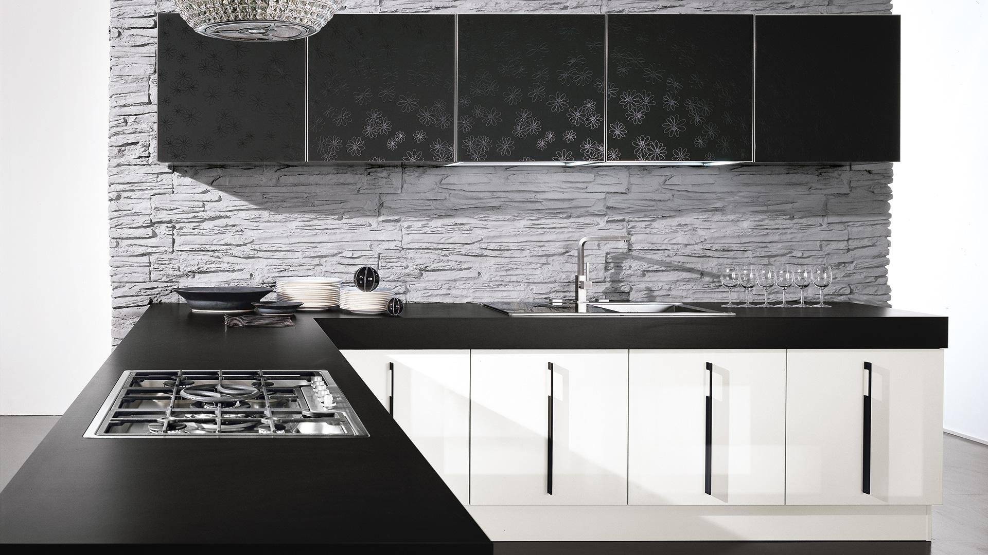 Черно-белая кухня — нюансы дизайна, модные сочетания и особенности применения цветов (110 фото и видео)