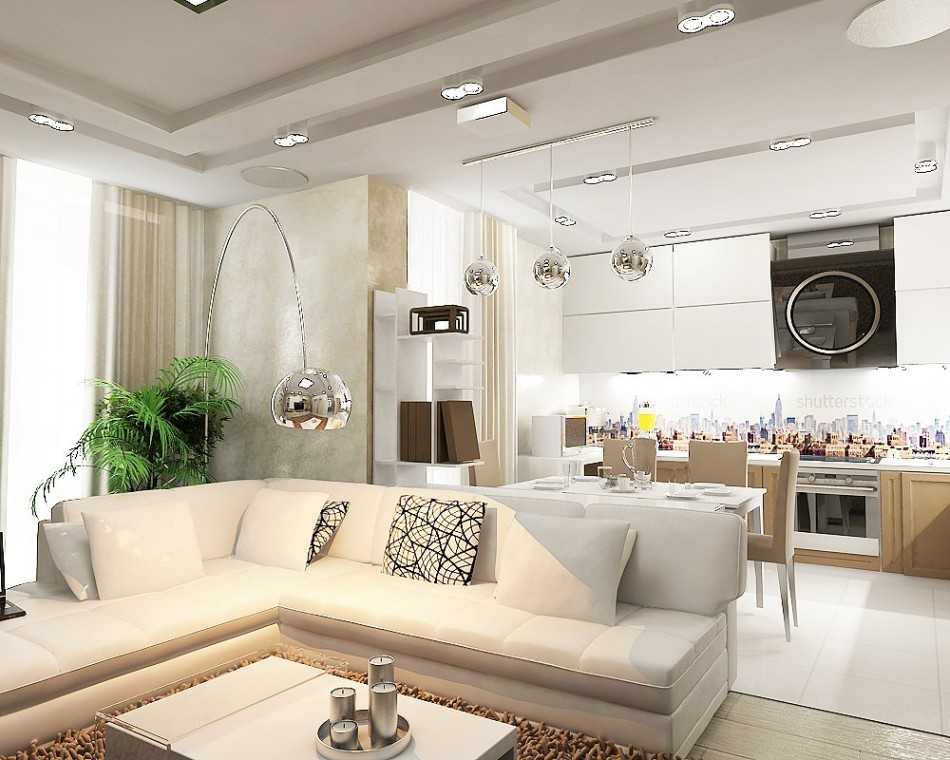 Кухня совмещенная с гостиной 2022: в квартире, в частном доме, интересные идеи интерьера, планировка с зонированием, реальные фото