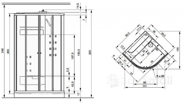 Размеры душевых кабинок: стандартные, оптимальные, минимальные, комфортные габариты
