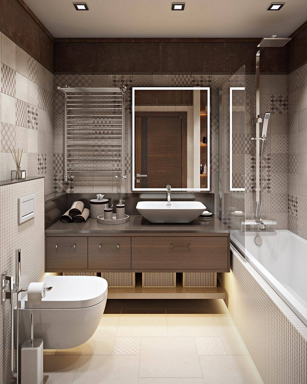 Дизайн ванной комнаты с туалетом - фото современных проектов и обзор лучших вариантов дизайна