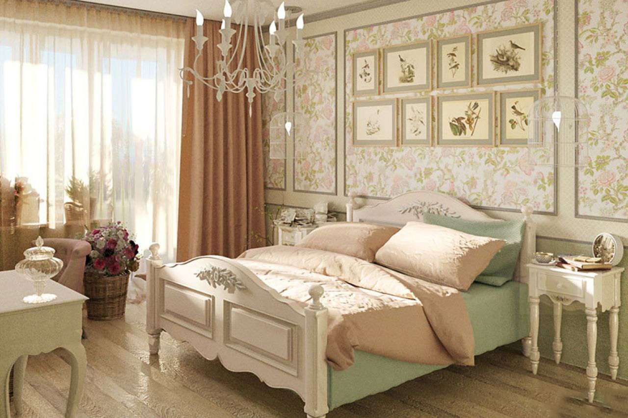 Спальни в стиле прованс, обзор в фото
