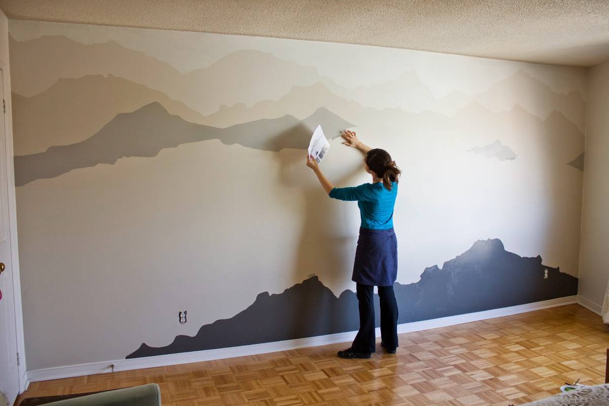Как сделать рисунок на стене своими руками