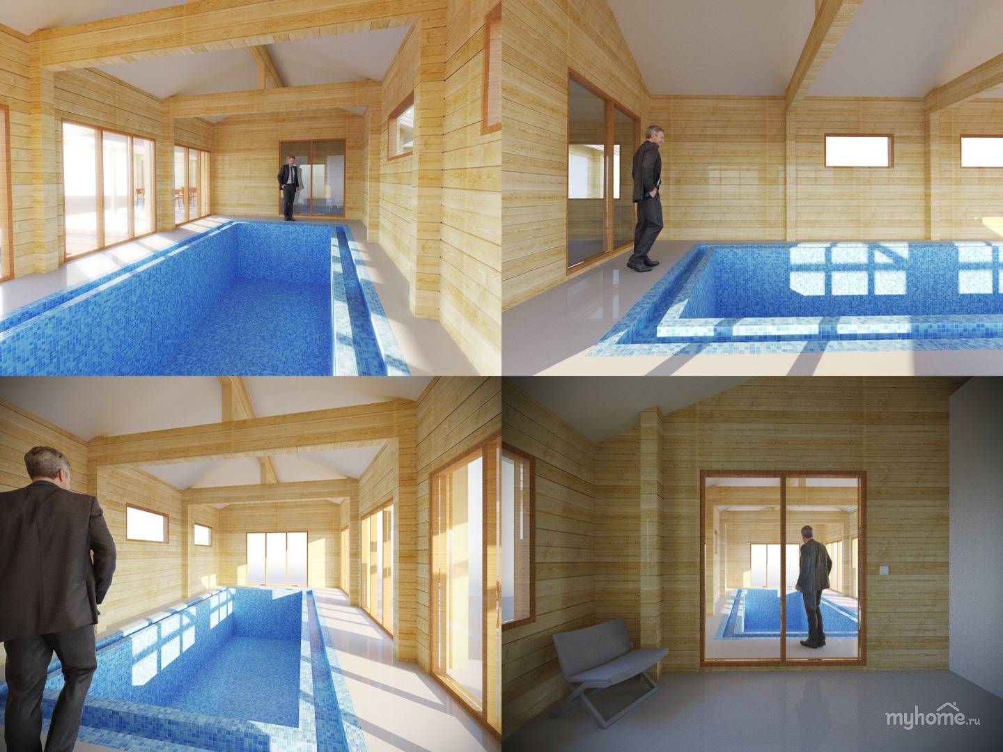 (+74 фото) проекты бань с бассейном и комнатой отдыха